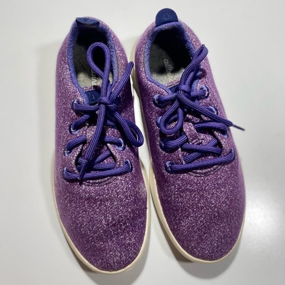 All Birds Woman’s Purple Wool Lace Up Washable Sneakers Size 8 - Picture 4 of 16
